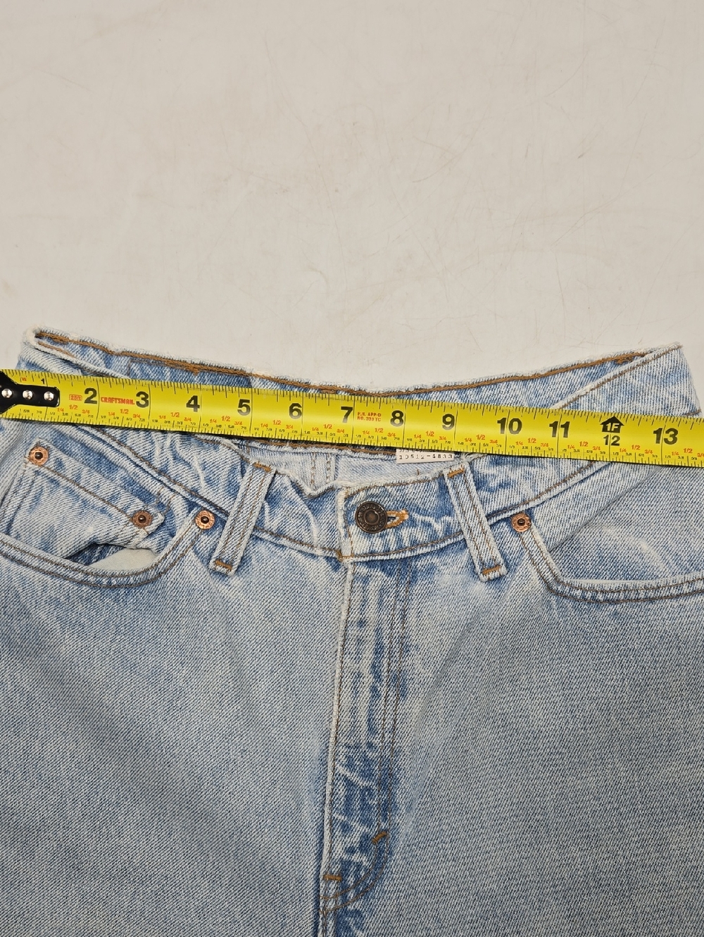 Levi's Light Blue 512 Slim Fit Tapered Vintage 90s Jeans - Picture 4 of 11